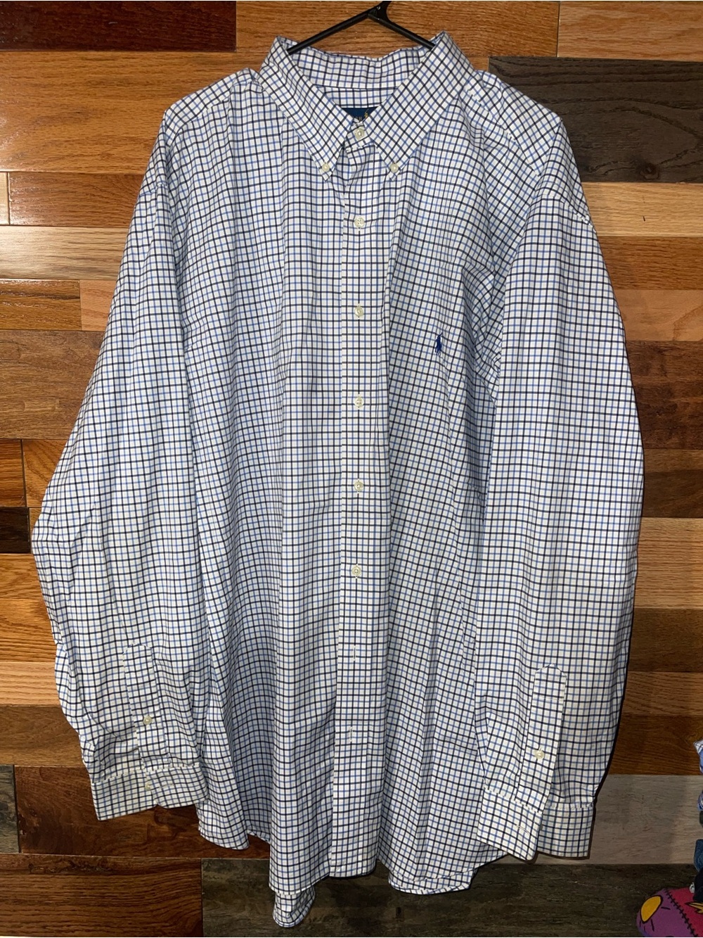 Ralph Lauren Performance Button Up Big And Tall Size 3XLT‎ Blue/White Gingham
